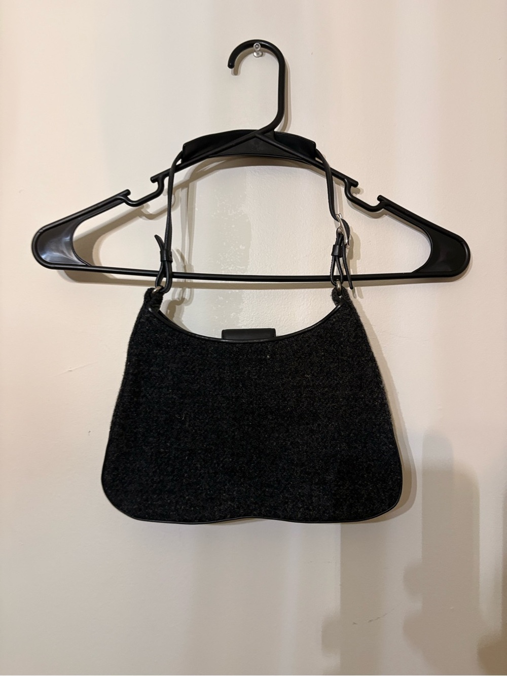 Coach Black Small Shoulder Bag with Curved Silhouette